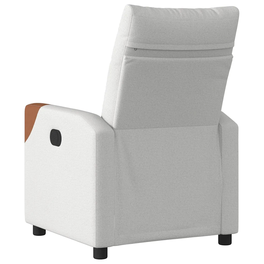 Poltrona | Sedia Relax Reclinabile in Tessuto Grigio Nuvola
