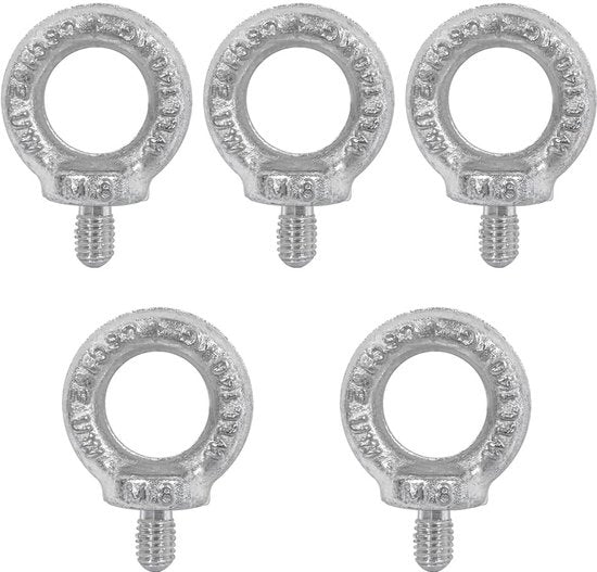 Oggetto di Carico M8 - Acciaio Q235 Gegalvanizzato - Viti a Dente Profondo - Rullo di Carico - Elevata Capacità di Sollevamento - Facile da Installare - Anello di Sollevamento