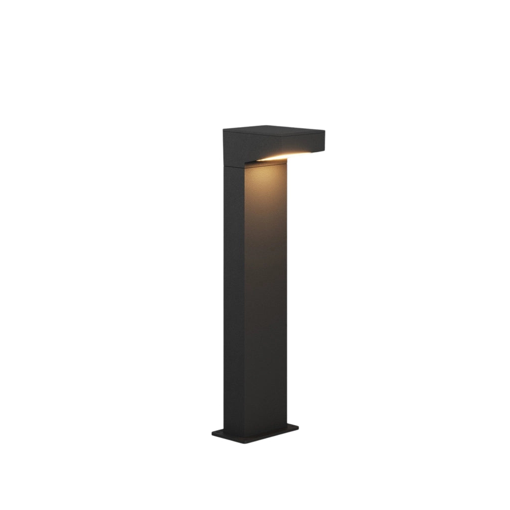Forward Paletto Luminoso a LED Asimmetrico per Esterni, Struttura in Alluminio Nero, 13W 3000K, Altezza 50 cm, Ideale per Camminamenti e Giardini