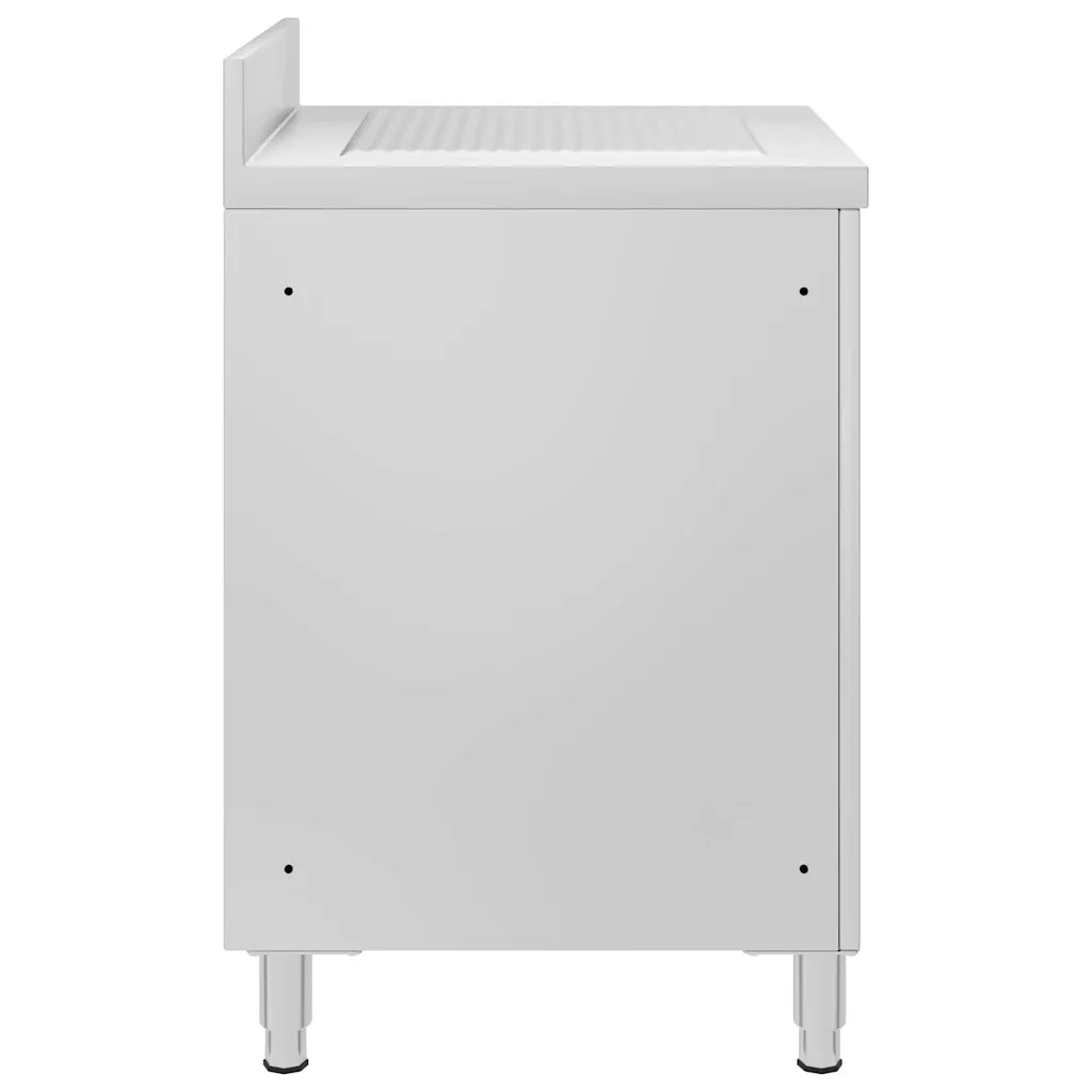 Armoire de cuisine commerciale avec égouttoir Acier inoxydable