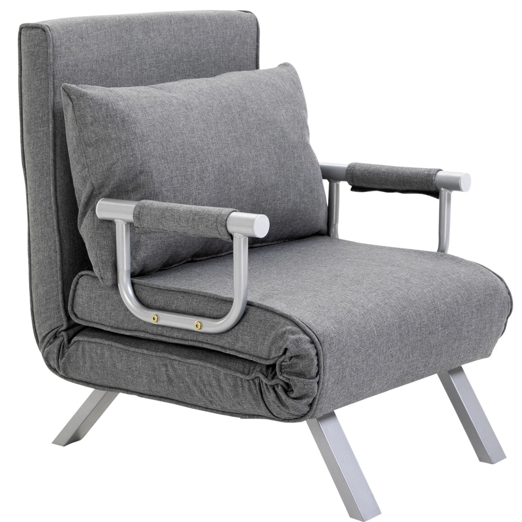 Sedia Relax Poltrona Letto ¨C Zephmum ¨C Grigio 65x69x80 cm