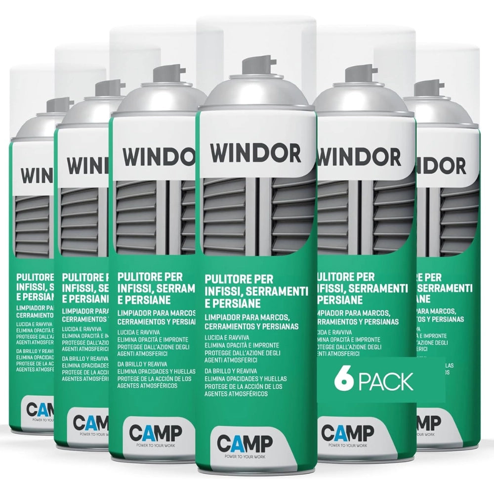 Windor spray lucida e ravviva infissi e serramenti 500 ml 6 pezzi