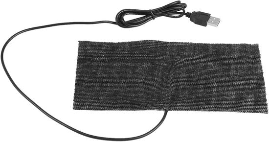 Foglia di riscaldamento USB per cuscino nero 5V - Matrimonio in fibra di carbonio 20x10 cm - Coperta di riscaldamento per animali domestici