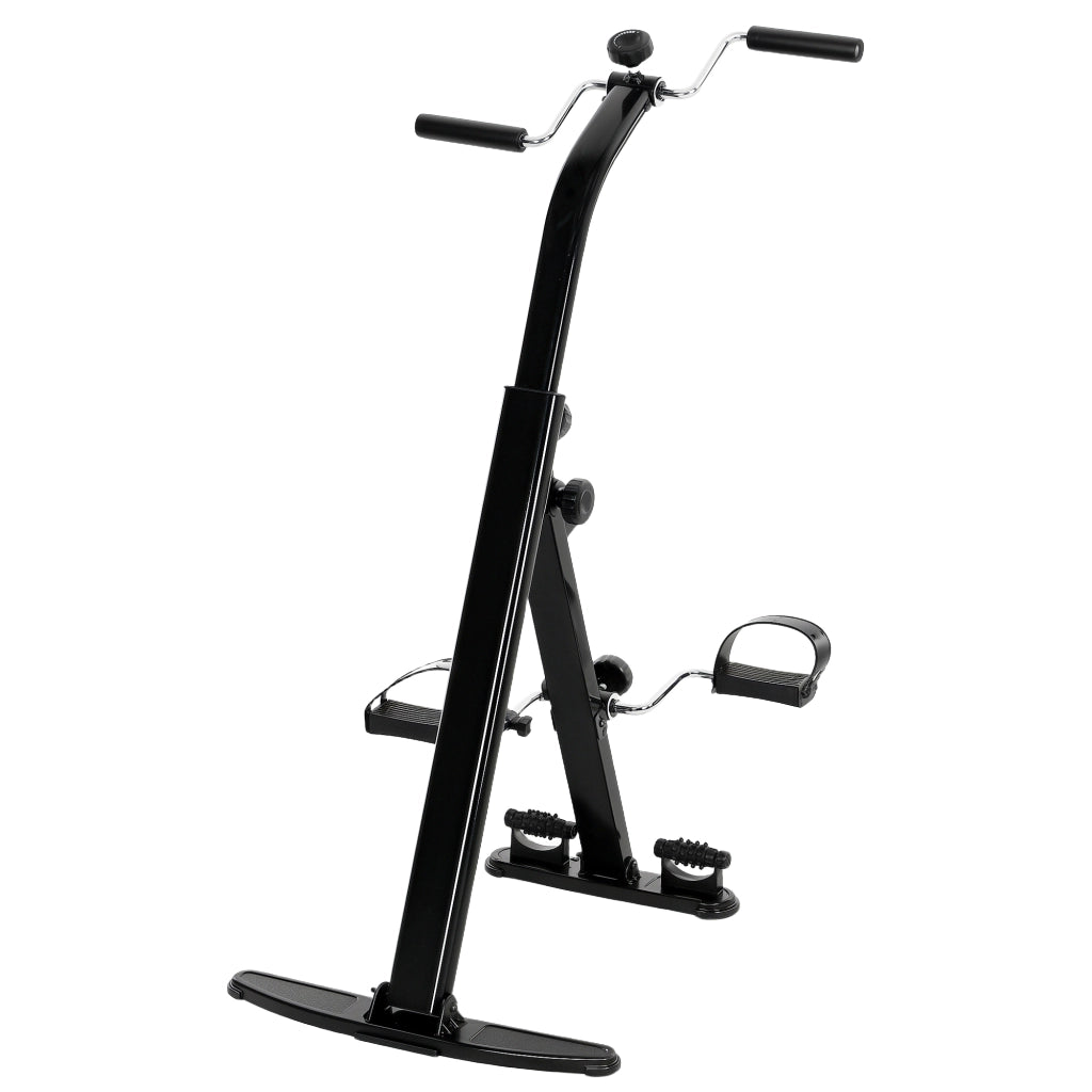 Cyclette per Riabilitazione Gambe e Braccia Pieghevole. Schermo LCD e Altezza Manubrio Regolabile. Nero