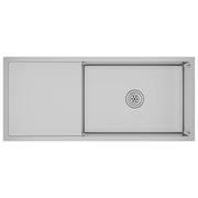 Lavello da cucina fatto a mano 100 x 44 cm acciaio inox argento 02_0002475