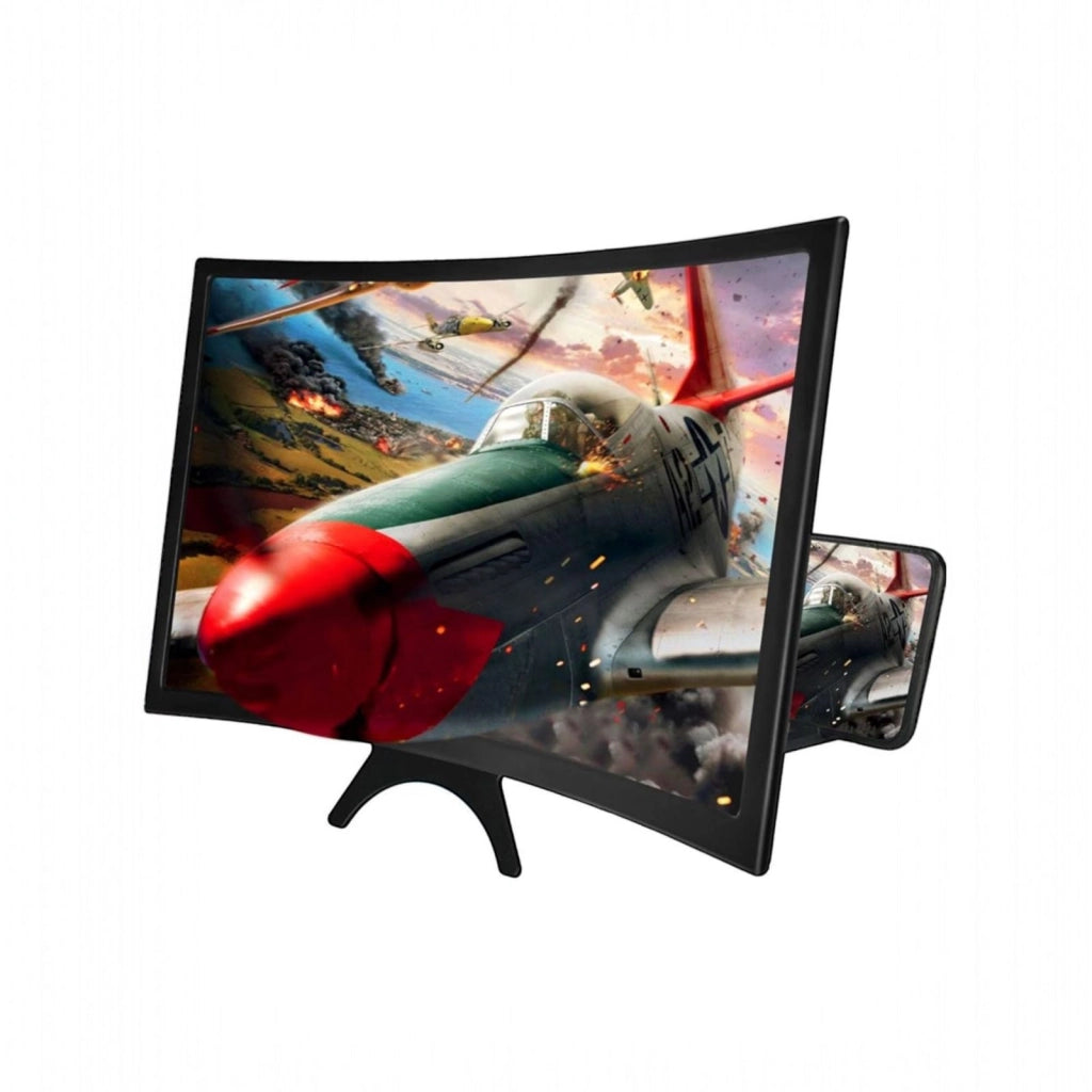 Supporto Lente Ingrandimento Schermo per Smartphone Telefono Curvo  12" 3D