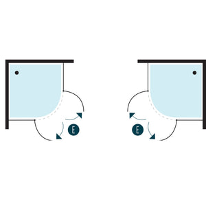 Box doccia semicircolare angolare ginestra 88-90x88-90xh 195 cristallo 8 mm