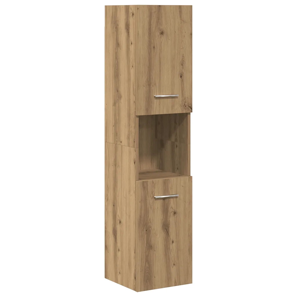 Set Mobili da Bagno 4 pz Rovere Artigianale Legno Multistrato 3328916