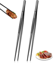 Due set di pinze da cucina, pinze da cucina in acciaio inossidabile avanzate, lunghezza 30 cm, pinze da barbecue a punta/circolare, adatte per cibo, cottura, barbecue e forno
