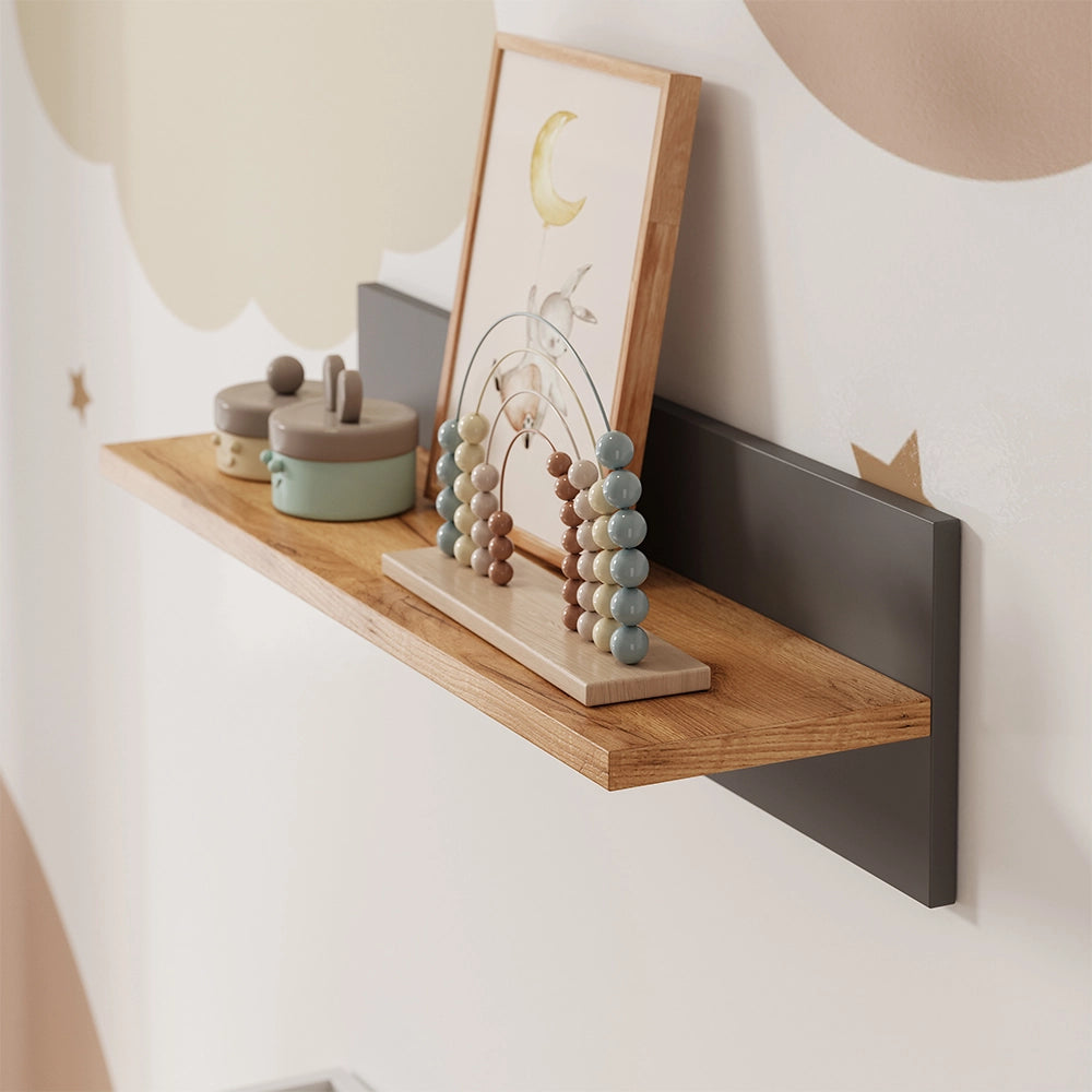 Vitalispa Scaffale a muro per bambini Grigio/Artisan 70 x 20 cm
