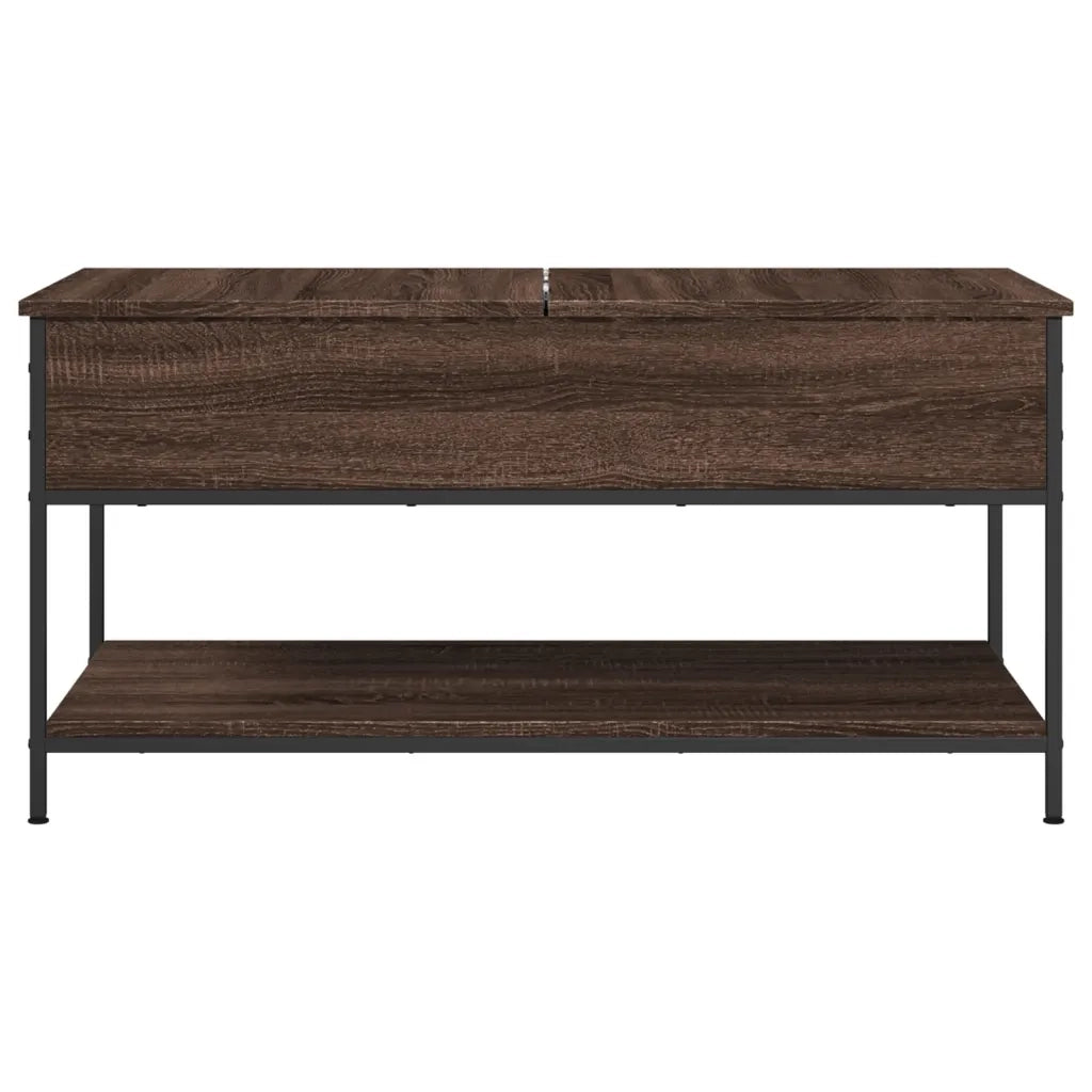 Tavolino salotto | Tavolino da caff¨¨ | Tavolino da Soggiorno Rovere Marrone 100x50x50cm Multistrato Metallo