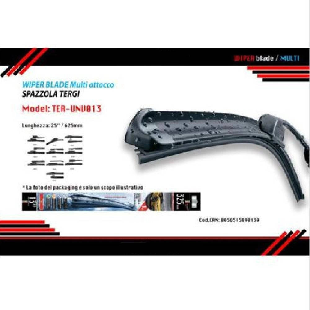 Trade Shop - Spazzola Tergicristallo Auto Universale Multiattacco 25"/625mm Ter-unv013 Maxtech -