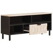 Mobile TV | Armadietto TV | Mobile Porta TV con cassetto Finitura Bianco Lavato 100 x 33 x 46 cm