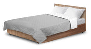 Copriletto AIO FACTORY 200x220 cm Ultrasuoni Grigio e Bianco, Morbida Microfibra