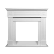 Cornice per camino rivestimento in legno L110xP36xH100 Cambridge Bianco