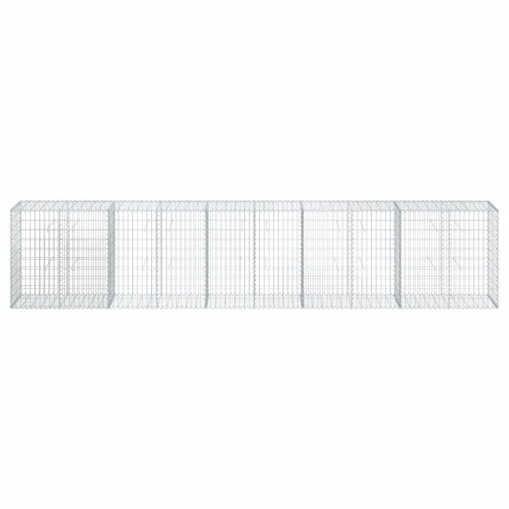 Cesto Gabbione con Copertura 500x50x100 cm in Ferro Zincato 3295146