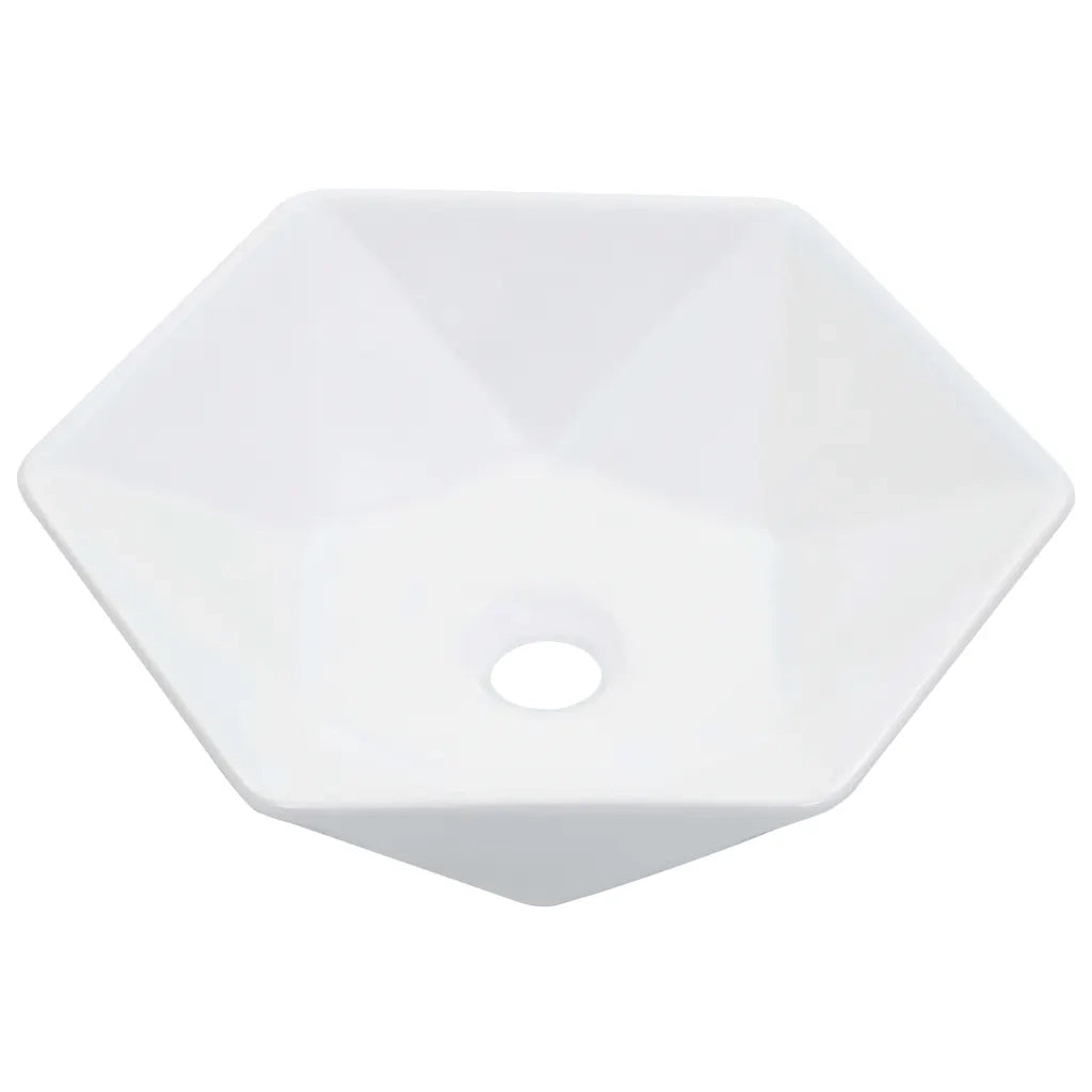 Lavandino-Lavabo-Lavello 41x36,5x12 cm in Ceramica Bianco