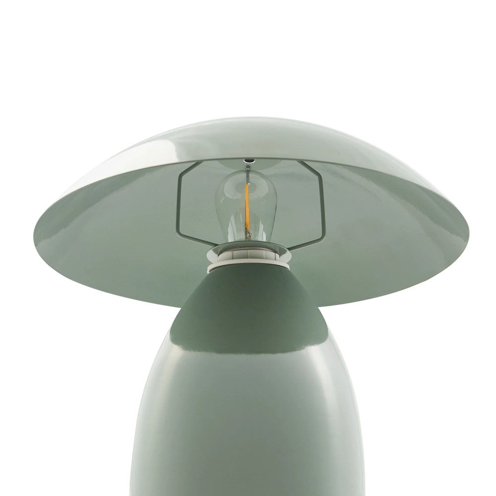 Lampada da tavolo verde chiaro con base in ferro 30 cm a una luce design moderno accessori per il soggiorno
