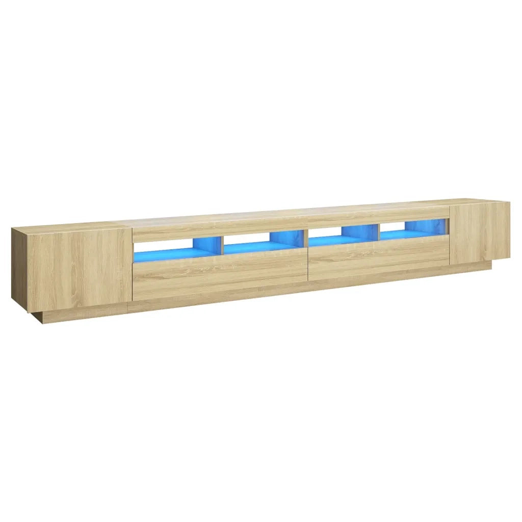 Mobile Porta TV con Luci LED Rovere Sonoma 300x35x40 cm cod mxl 8904