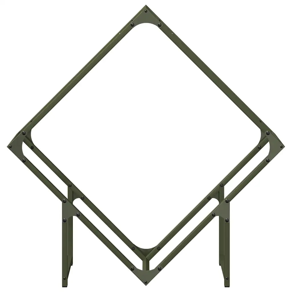 Rastrelliera per Legna da Ardere-Portalegna Verde Oliva 80x25x80 cm