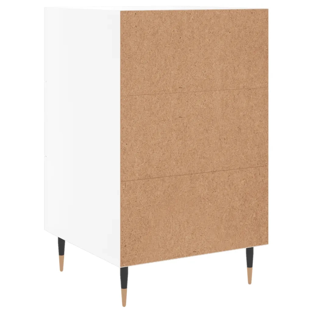 Comodino-Tavolino da notte Bianco 40x40x66 cm in Legno Multistrato 633241