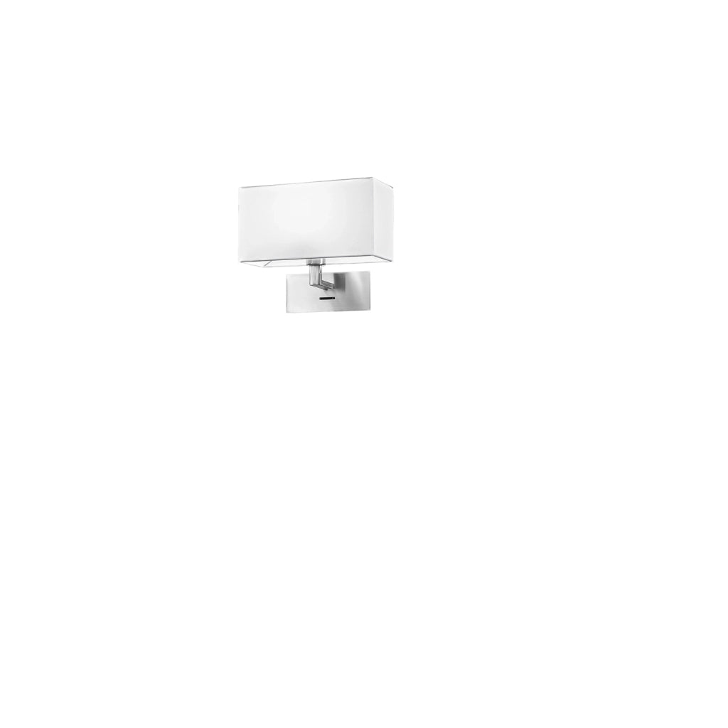 Applique Contemporanea Para Hotel Metallo Cromo Tessuto 1 Luce E14