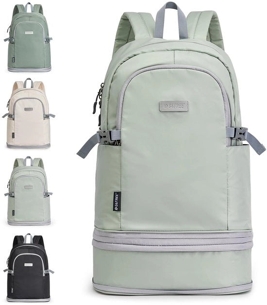 Sportrucksack da 35L con tasca per scarpe e borsa per accessori per uomo e donna, zaino per laptop per fitness, pendolarismo e viaggi