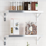 vidaXL Staffe per Mensola 4 pz 15x2,5x11,5 cm in Acciaio Inox Argento