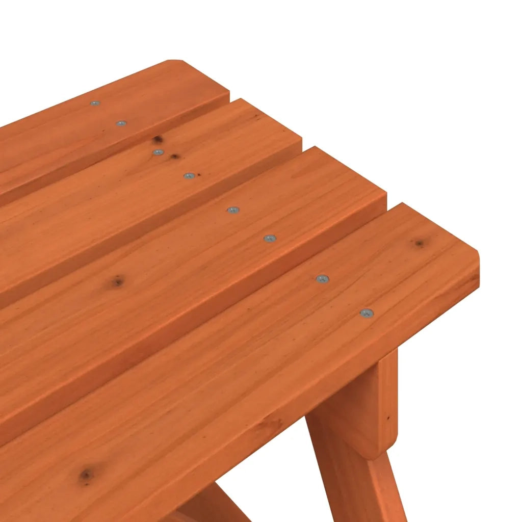 vidaXL Tavolo da Picnic per 4 Bambini con Ombrellone Legno di Abete