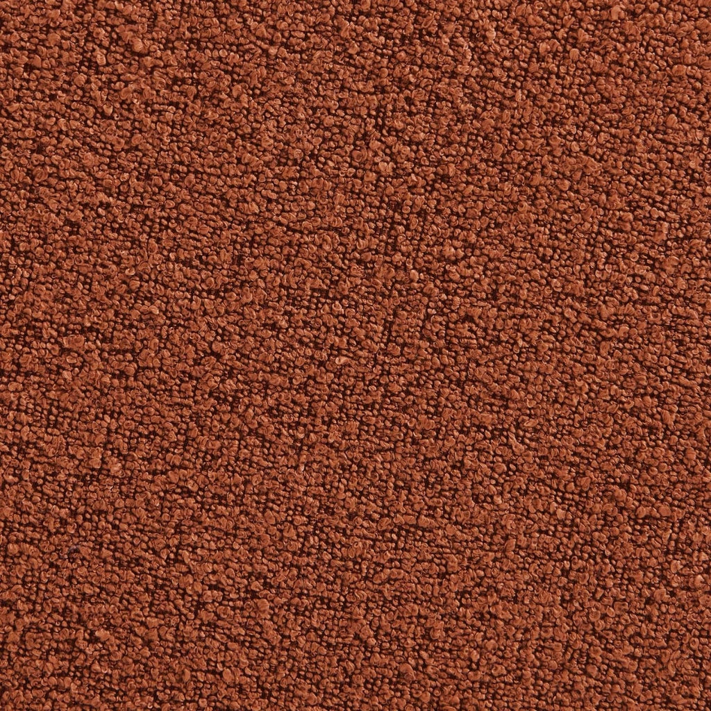 Pouf, poggiapiedi per poltrona nova in bouclé testurizzato, terracotta