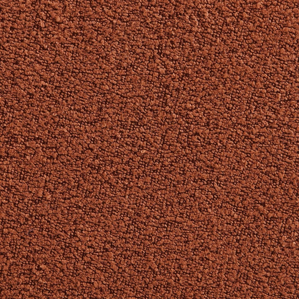 Poggiapiedi per poltrona nova in bouclé testurizzato, terracotta