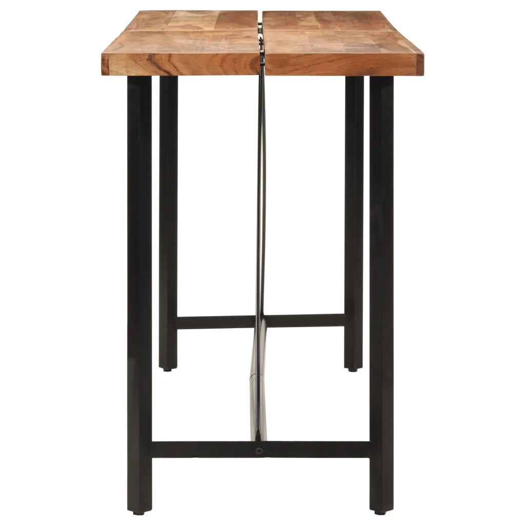 Tavolino da Bar 180x70x107 cm Legno Massello di Acacia e Ferro 356378