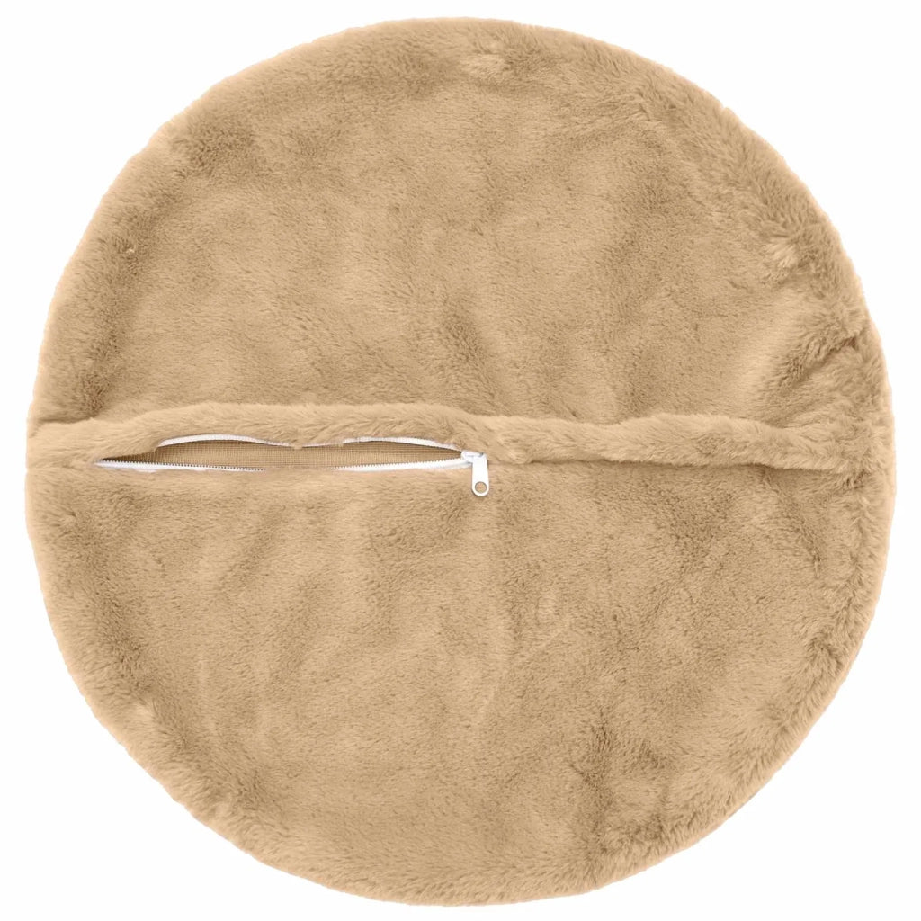 Federa 2 pz HEERLEN Crema Ø 40 cm Pelliccia di Coniglio Finta 922471