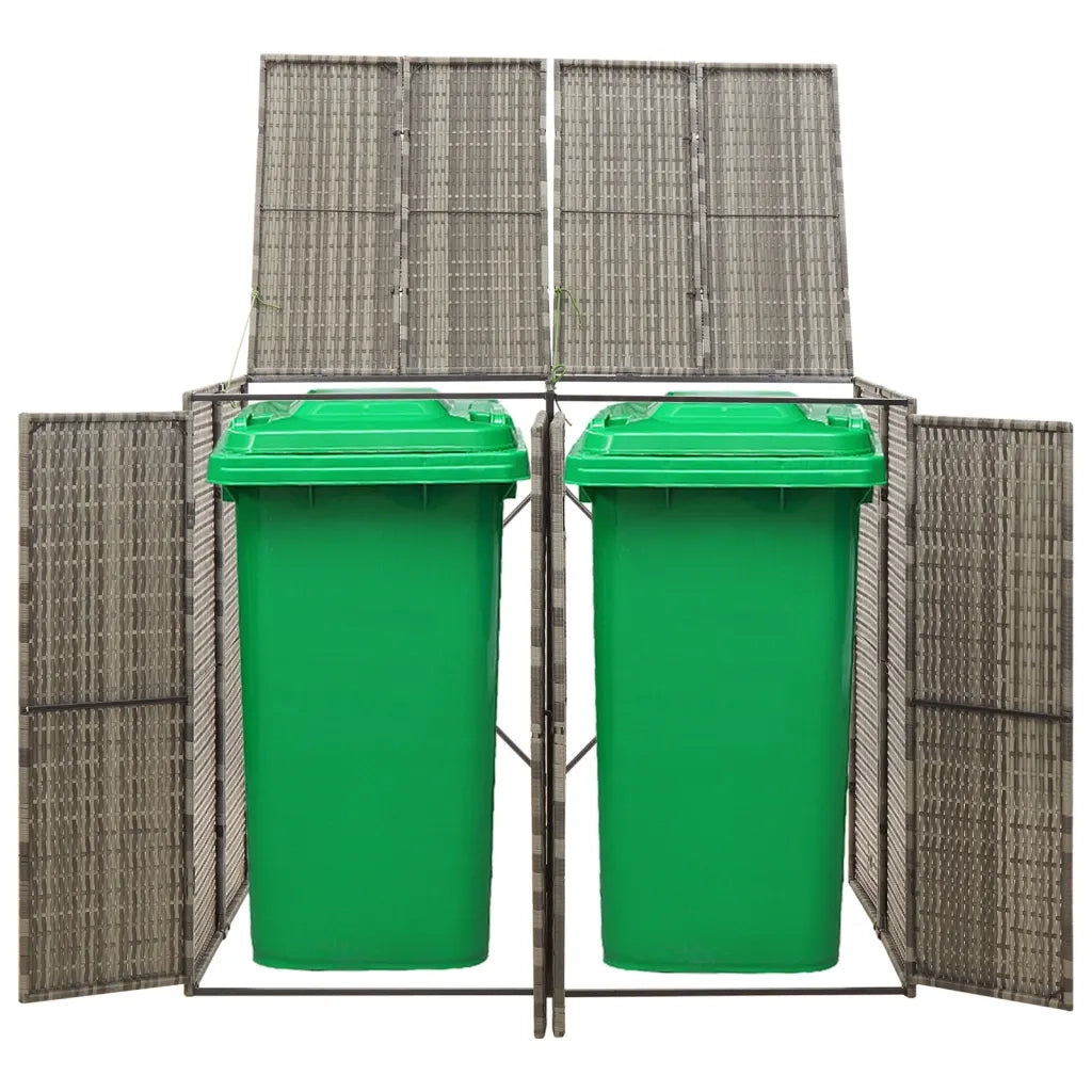 Copribidone Doppio Grigio 140x80x117 cm in Polyrattan CFW5804299