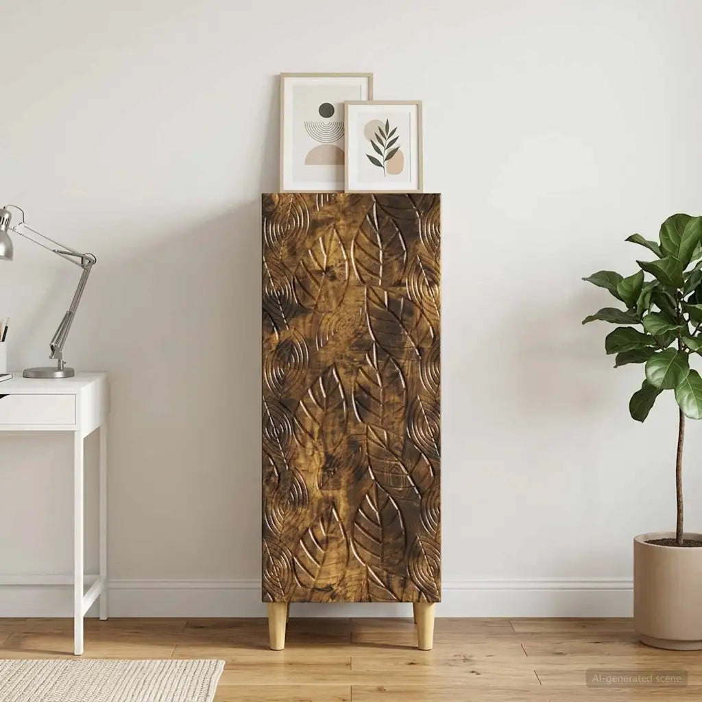 Credenza Rovere Fumo 33 x 34,5 x 90 cm Legno ingegnerizzato 895060
