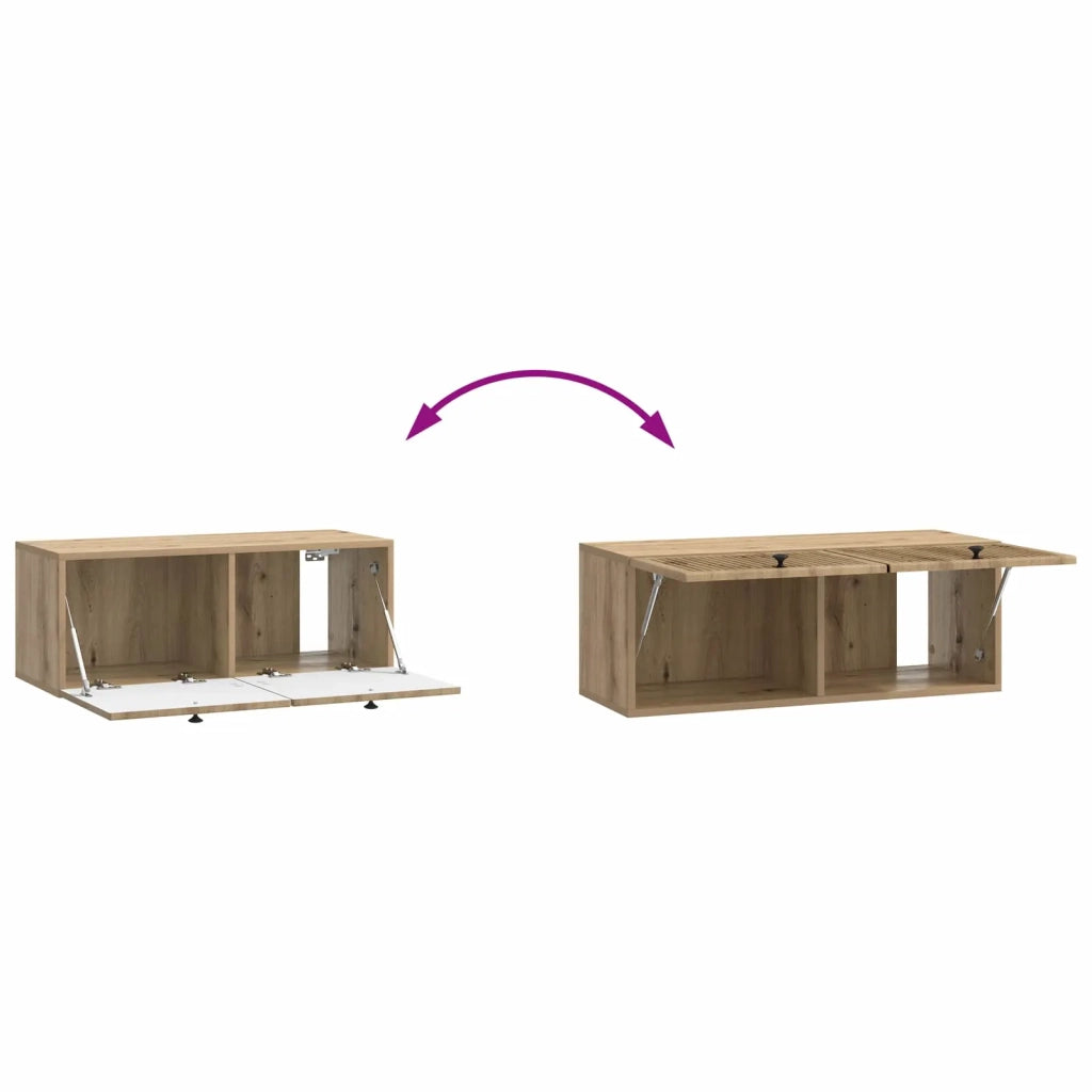 Mobile Porta TV da Muro Rovere Artigianale 78,5 x 31 x 30 cm