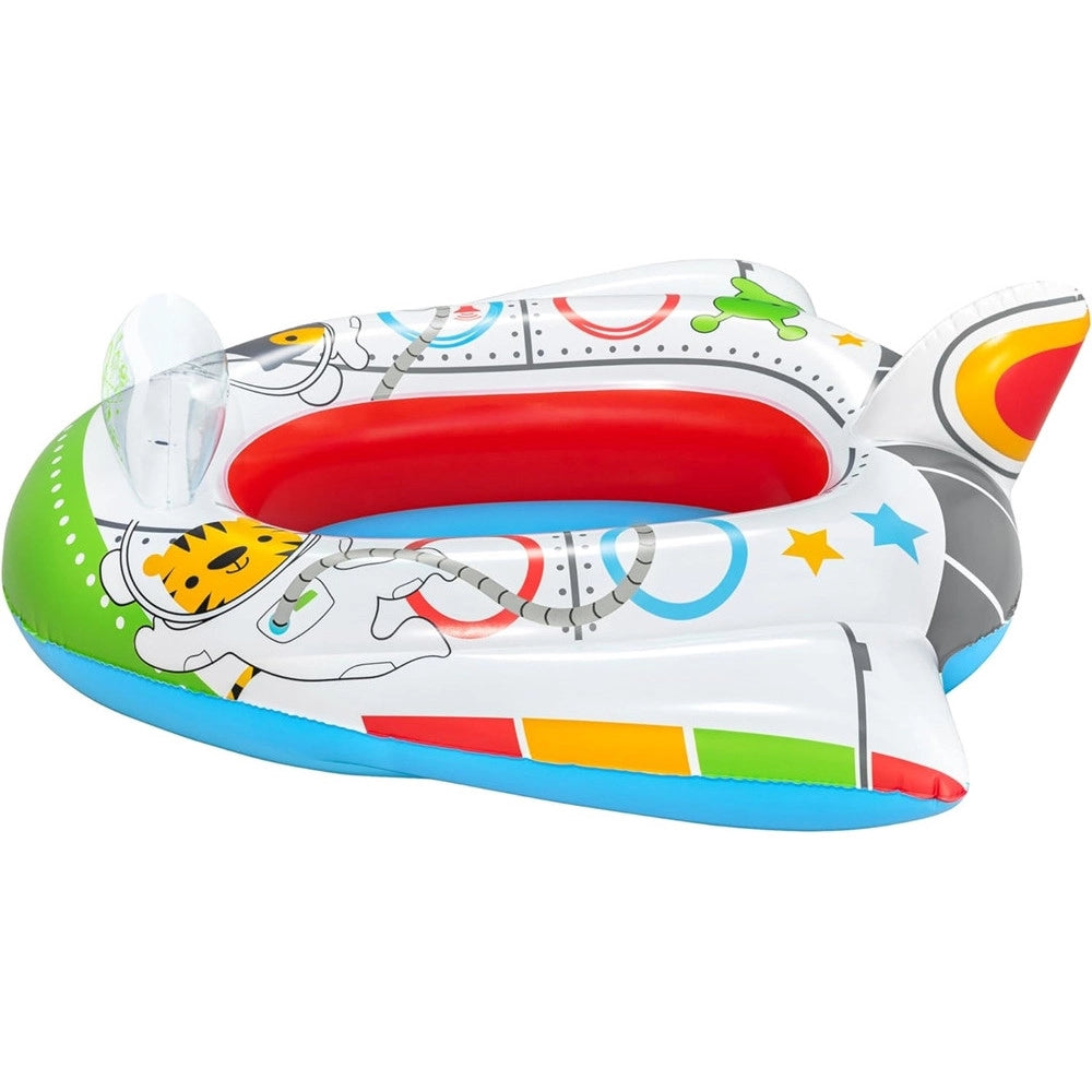 Trade Shop - Canottino Barca Navicella Spaziale Gonfiabile Per Bambini +3 Anni Con Altoparlante 34178 -