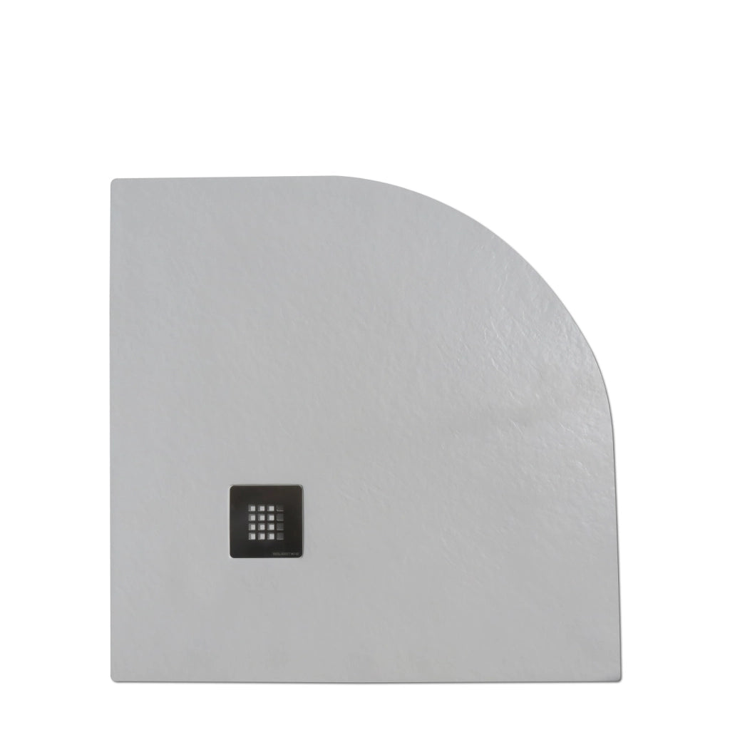 Piatto doccia marmoresina gelcoat semicircolare bianco h.2,8cm Doliso Elostone Bianco,80x80cm