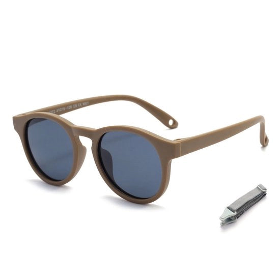 Sole brille per bambini polarizzata - con cinturino regolabile - Occhiali da sole per bambini polarizzati con vernice - Protezione UV 400 - Montatura in silicone morbido - Adatto per neonati di entrambi i sessi da 0 a 36 mesi