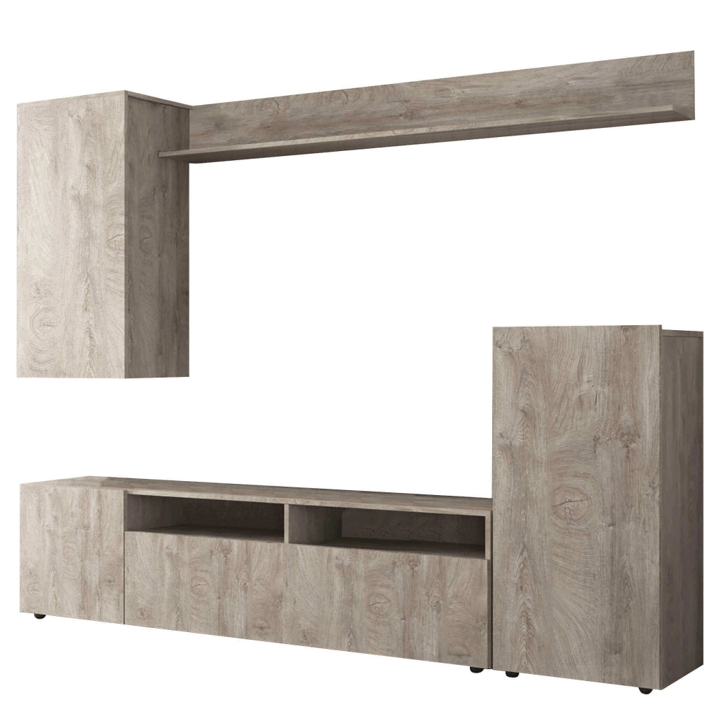 Parete Attrezzata per Soggiorno in Legno Composito cm 210x36 5x170 - WALLACE