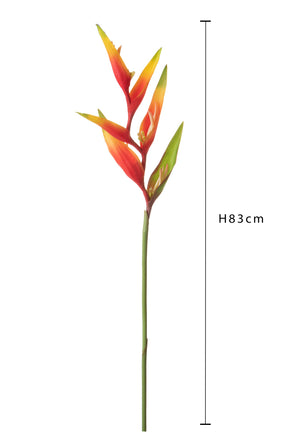 Set 3 Rami Artificiali Heliconia 83 cm