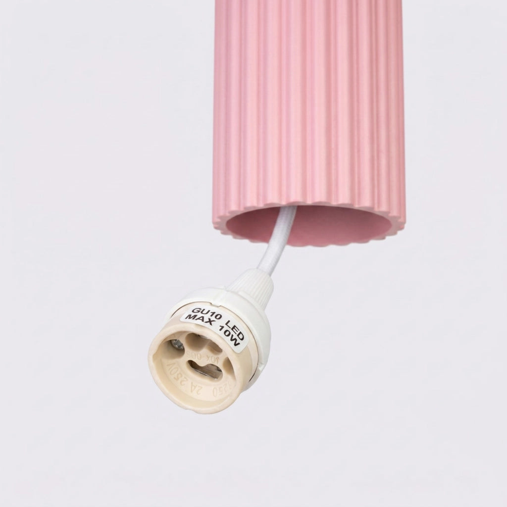 Lampada a sospensione KARBON 3P rosa