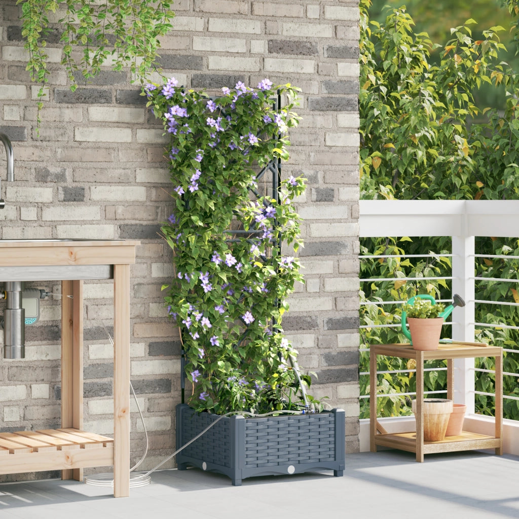 Fioriere da giardino con sistema di irrigazione leggera grigio chiaro