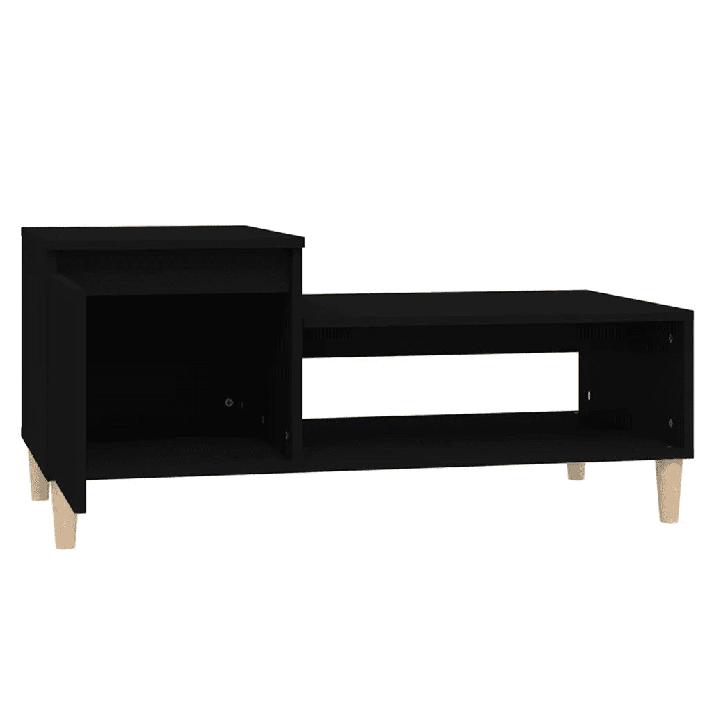 Tavolino da Salotto-Tavolino da soggiorno-Tavolo Nero 100x50x45 cm in Legno Multistrato 693297