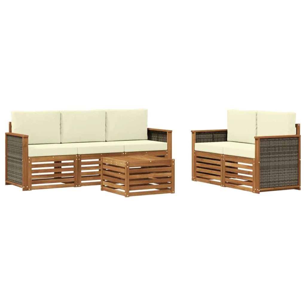Set divani 6 pcs Legno di Acacia Massello