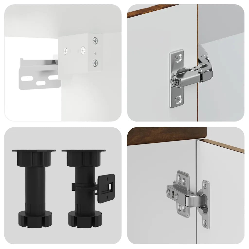 vidaXL Set Mobili da Cucina 11 pz Lucca Rovere Fumo in Truciolato