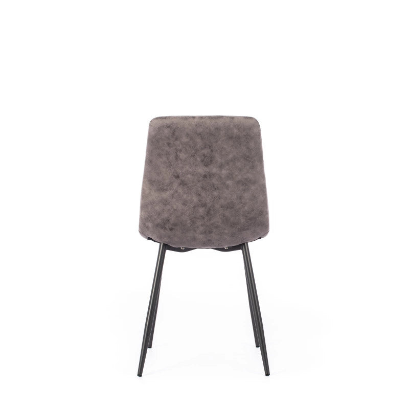 SEDIA IN SIMILPELLE Lea 48.5cm X 49cm H 88cm Stones