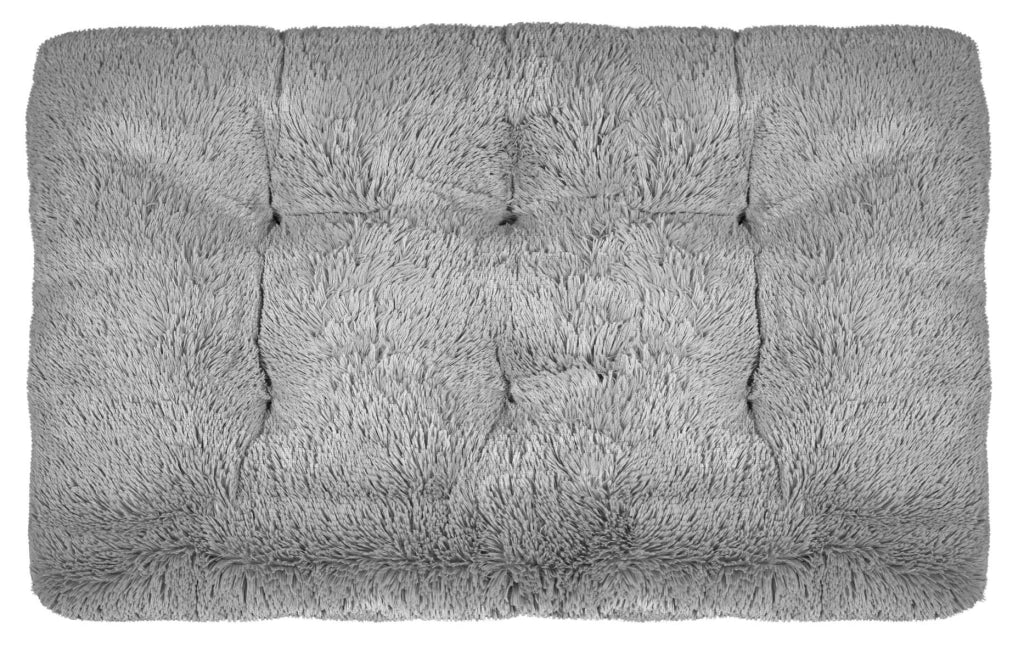 AIO FACTORY Cuscino per cuccia per cani 100x70 cm grigio chiaro peloso impermeabile