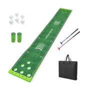 Set da gioco golf-pong tappetino da putting 332 x 50 cm per uso interno/esterno pieghevole e portatile in EVA verde 20_0011897