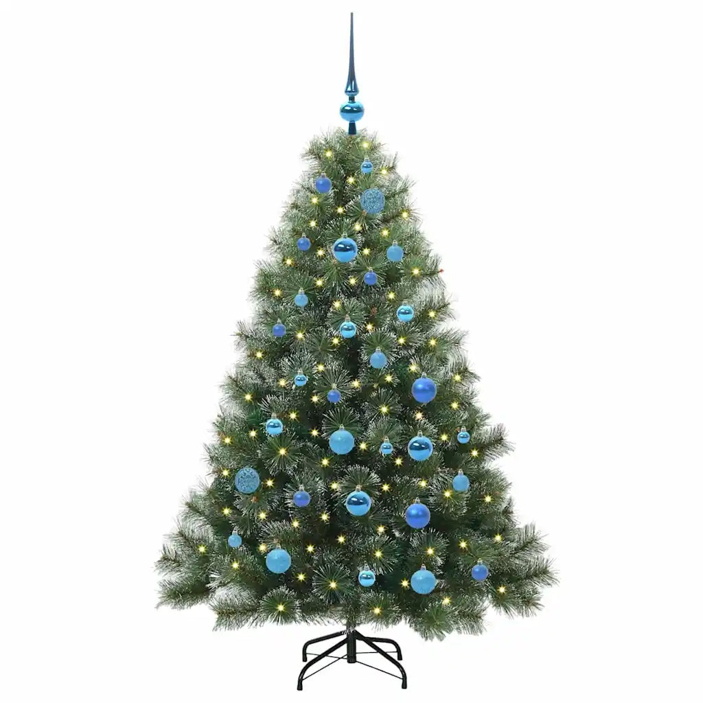 Albero di Natale artificiale con 150 LED Verde 150 cm PE e PVC 3397842